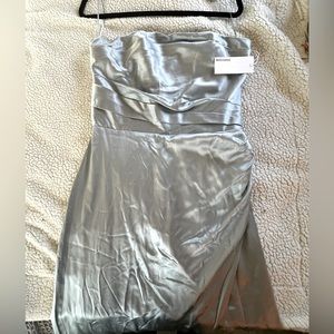 Reformation Barrow Silk Dress in mineral